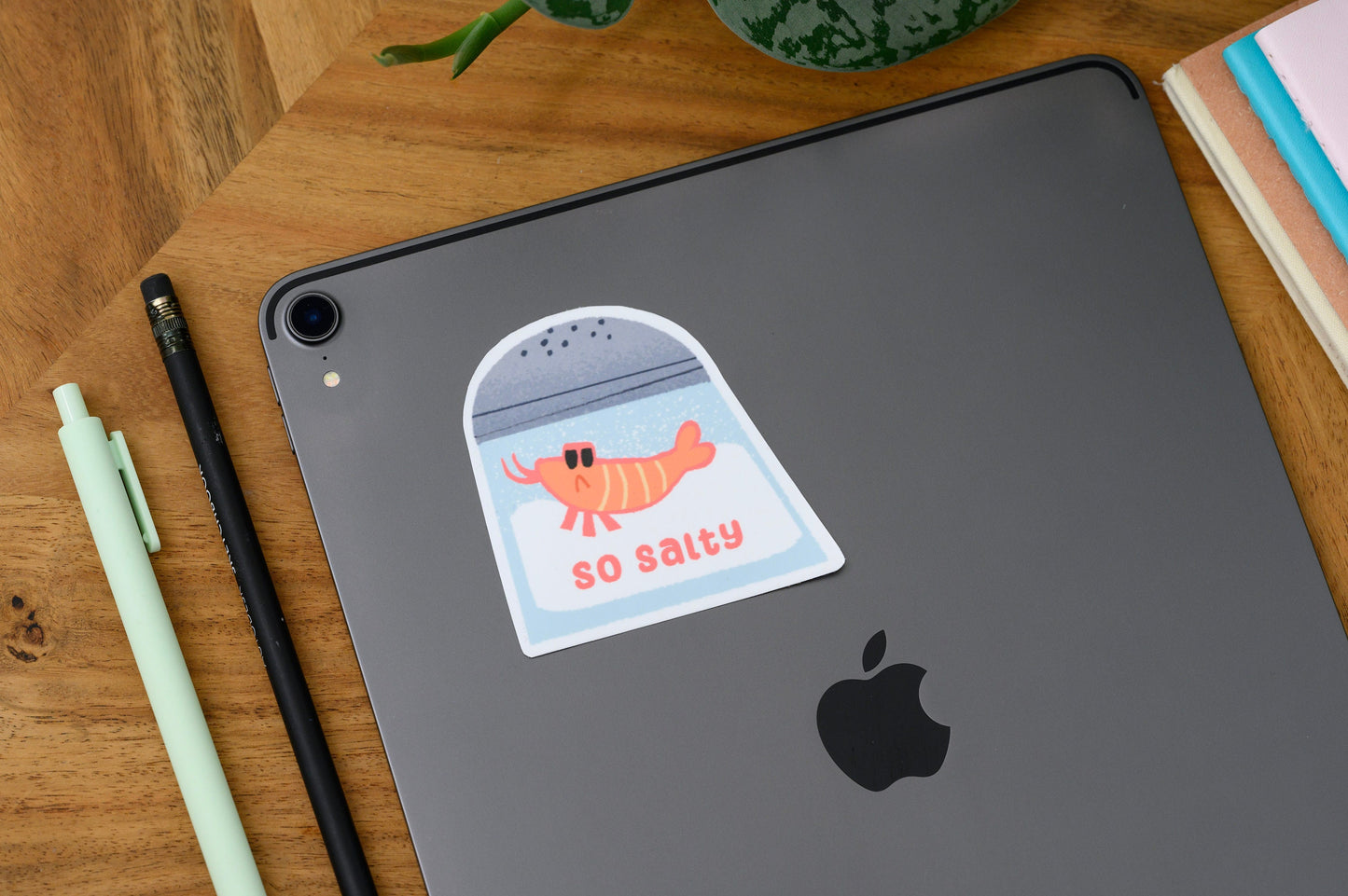 So Salty - Cute Angry Shrimp Vinyl Sticker