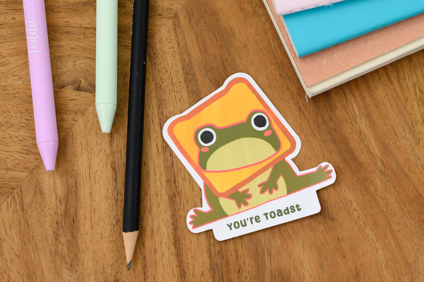 You're Toadst Vinyl Sticker - Cute Toad with a Taste for Vengeance