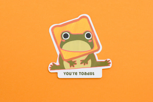 You're Toadst Vinyl Sticker - Cute Toad with a Taste for Vengeance