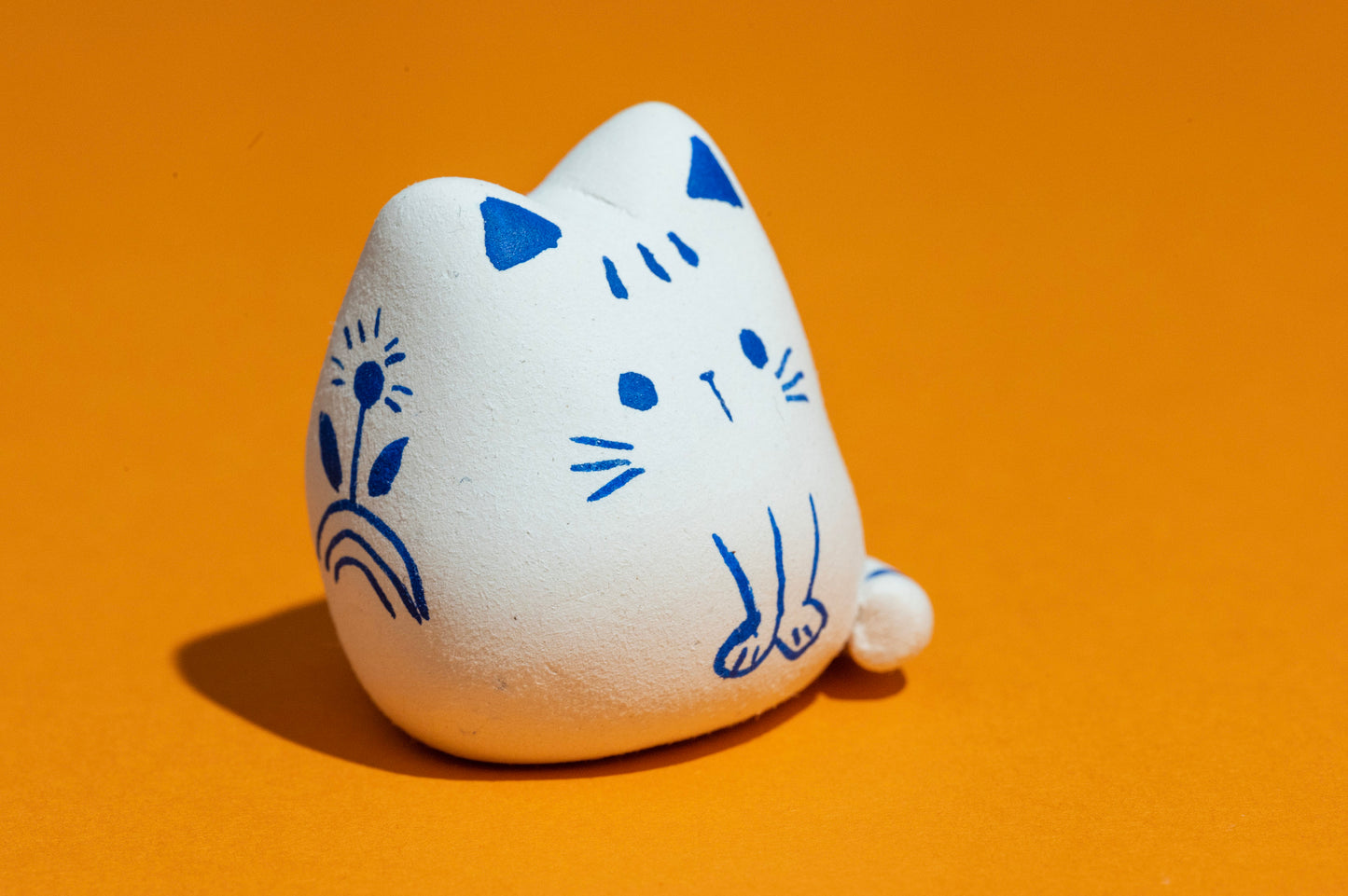 Knox the Cat - Hand Made Clay Sculpture