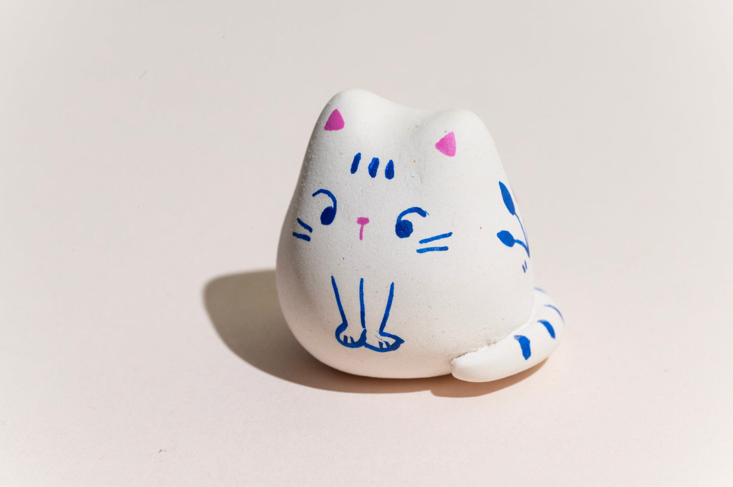 Julio the Cat - Hand Made Clay Sculpture