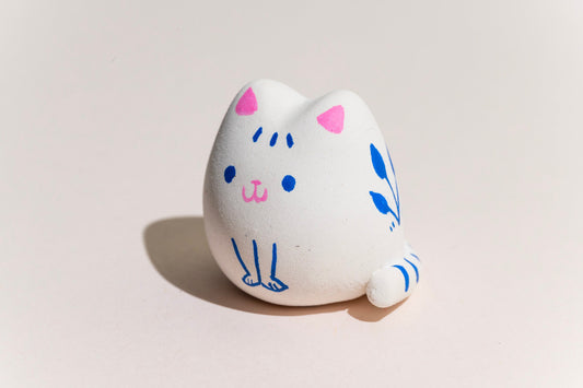 Raymondo the Cat - Hand Made Clay Sculpture